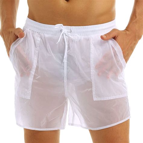 mens see through boxer shorts|Men's Sheer Underwear .